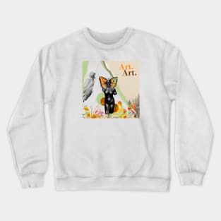 Collage art butterfly Crewneck Sweatshirt